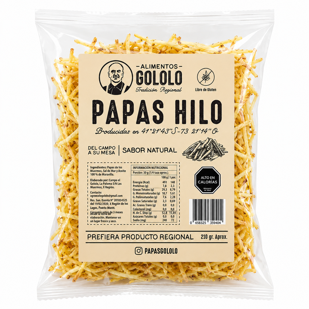 Papas hilo Gololo formato HORECA, corte fino para cocina profesional