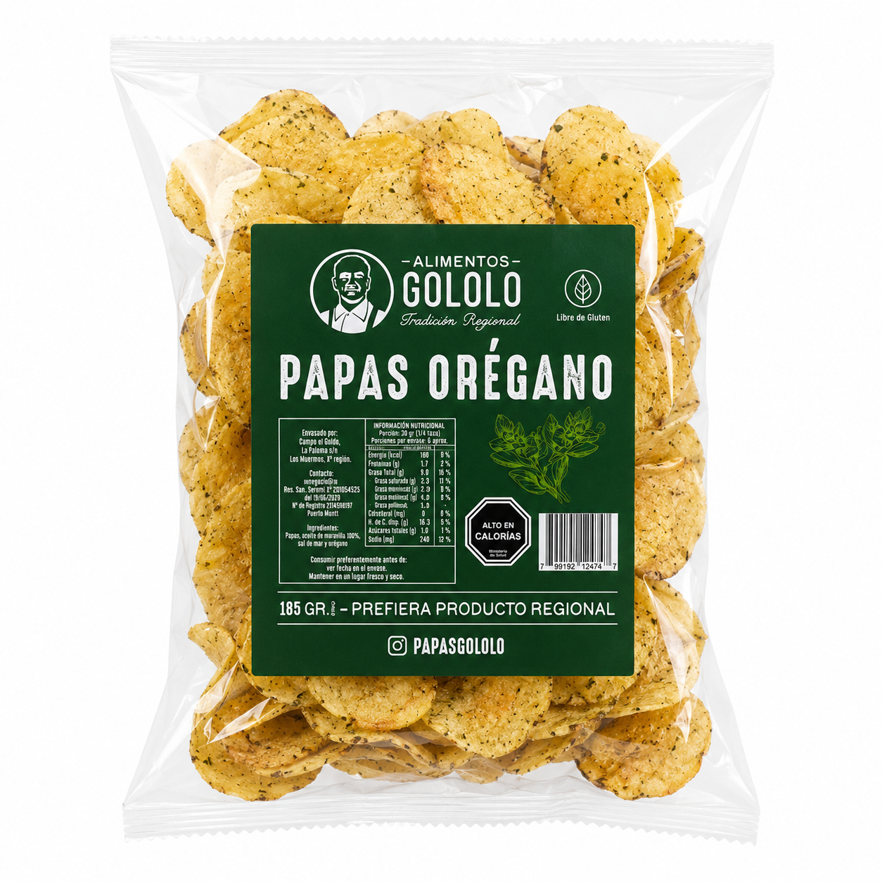 Papas fritas Gololo con orégano