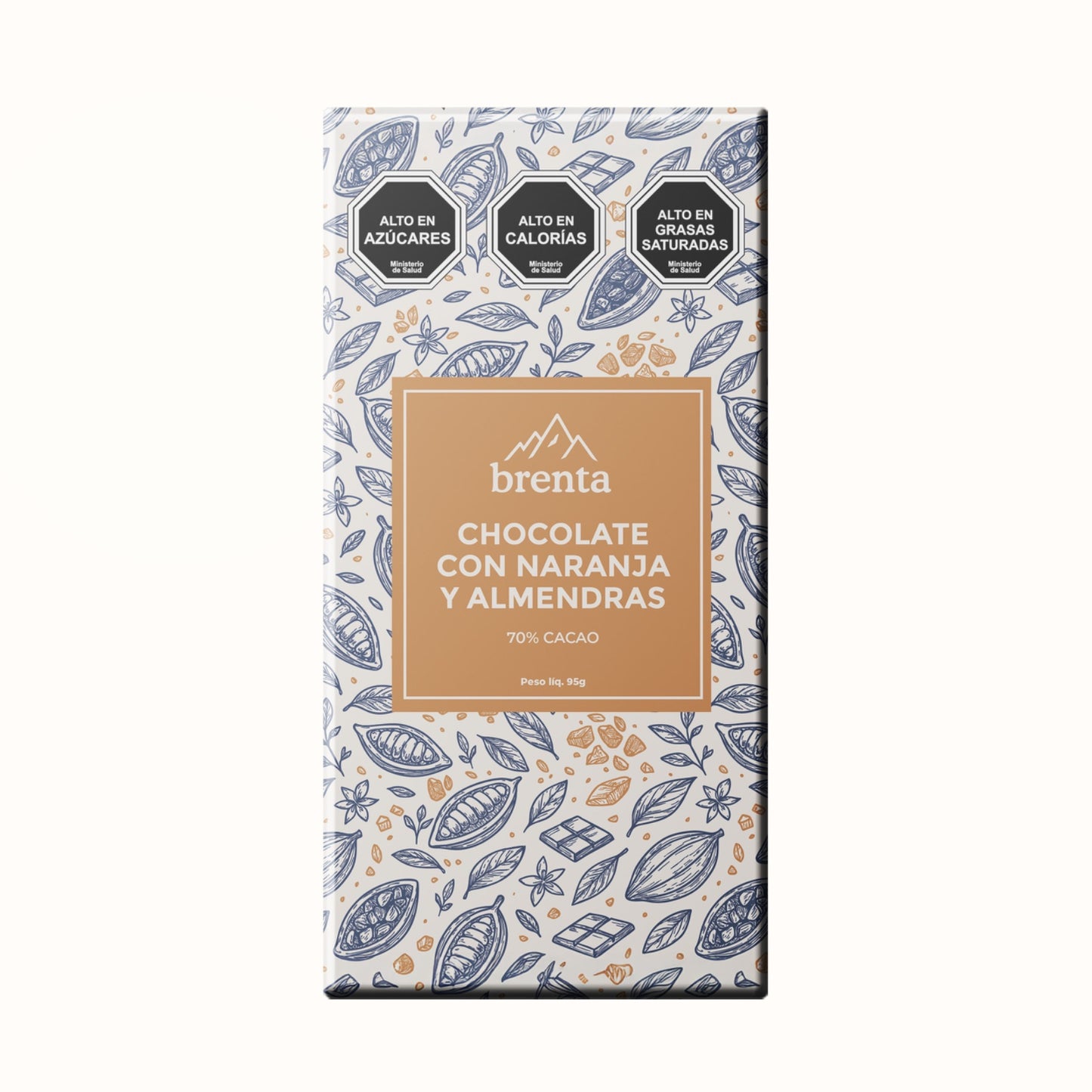 Chocolate con Naranja y Almendras 70% Cacao