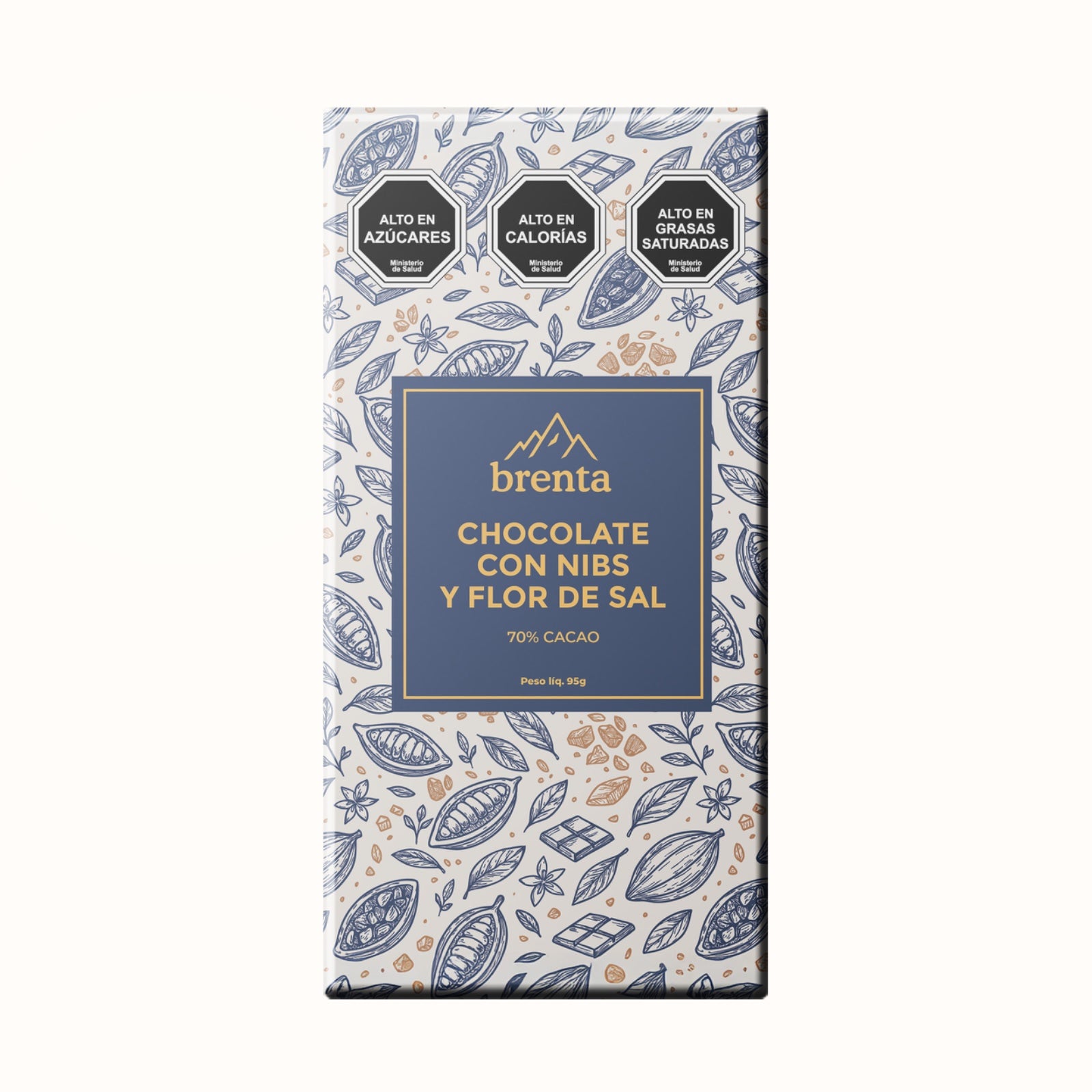 Chocolate con nibs y flor de sal 70% cacao