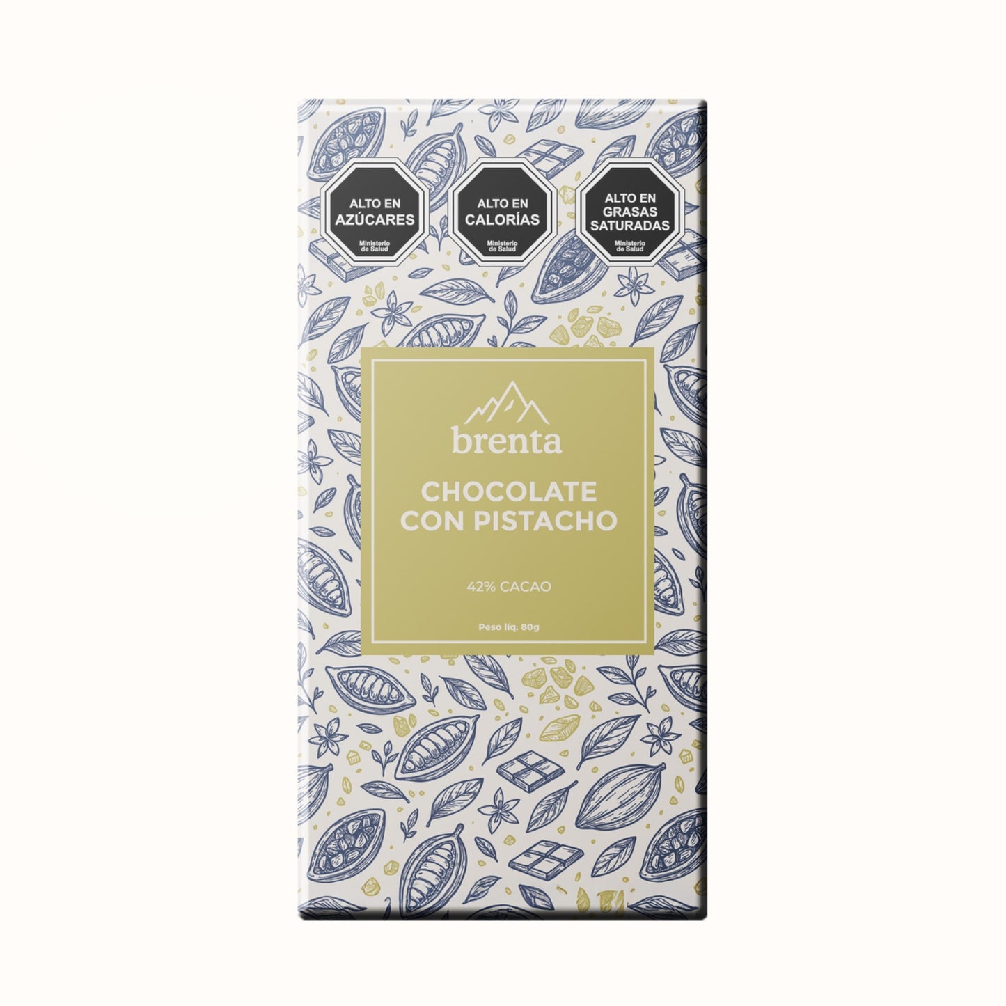 Chocolate con Pistacho 42% Cacao