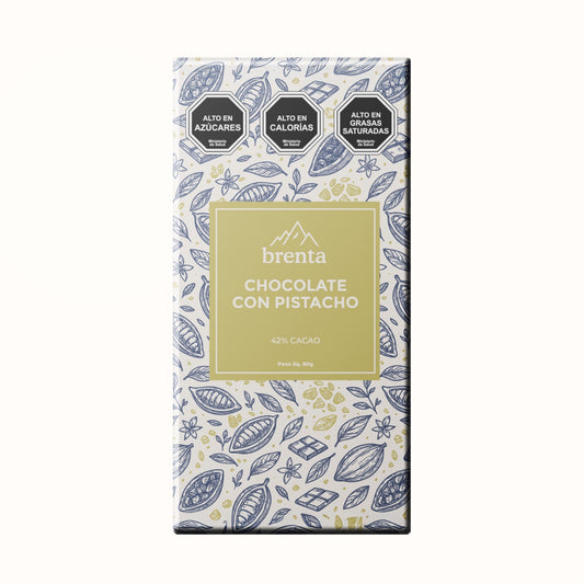 Chocolate con Pistacho 42% Cacao