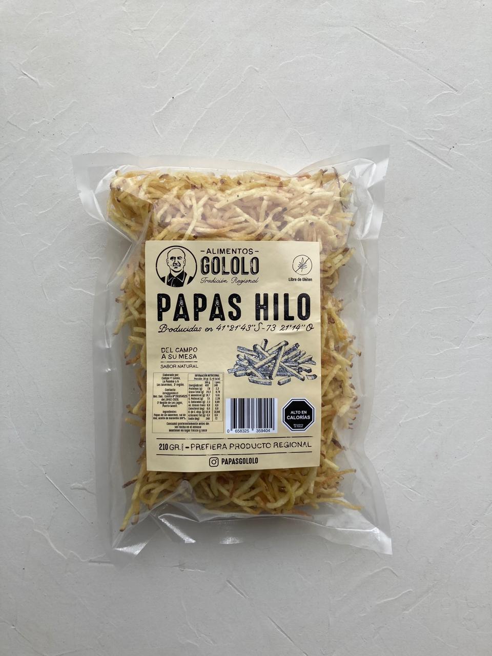 Papas Hilo Regionales — Caja 15 unidades