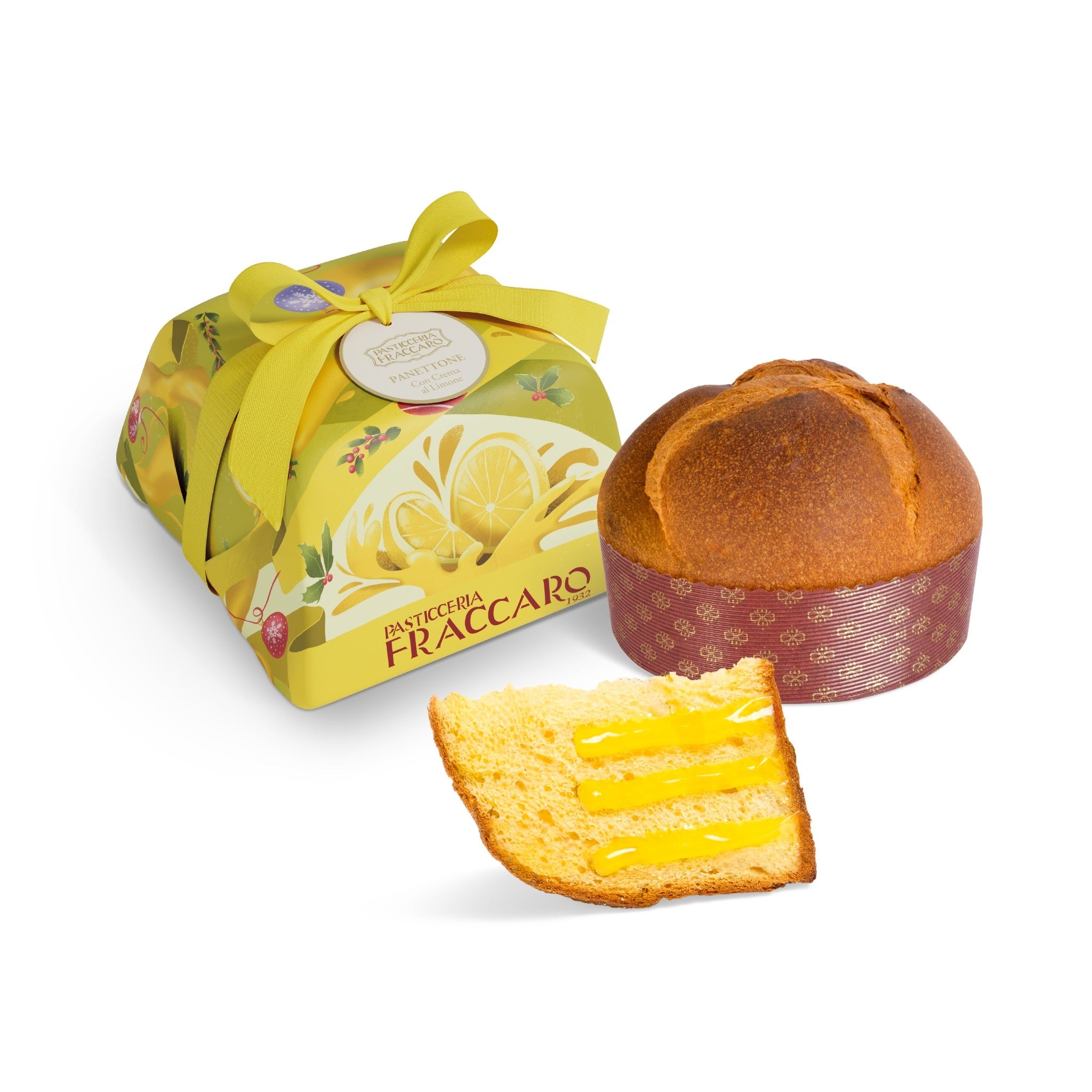 Panettone Fraccaro Delizia con crema de limoncello, 750 gramos
